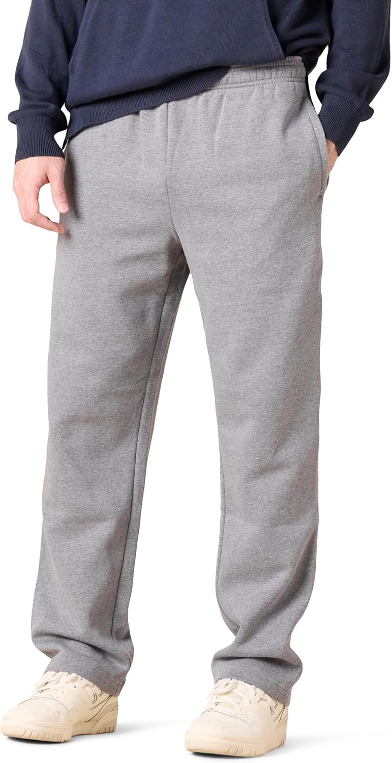 Herren Jogginghose mit elastischem Bund und Taschen-Hellgrau-S-Luzern Mode