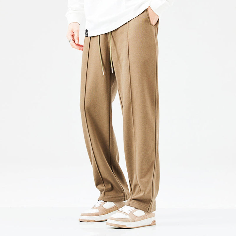 Herren Jogginghose mit Taschen - Bequeme Freizeithose-Khaki-L-Luzern Mode