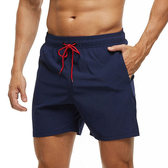 Herren Badeshorts | Zugkordel | Halblang | Locker sitzend | Schnell trocknend-Dunkelblau-S-Luzern Mode