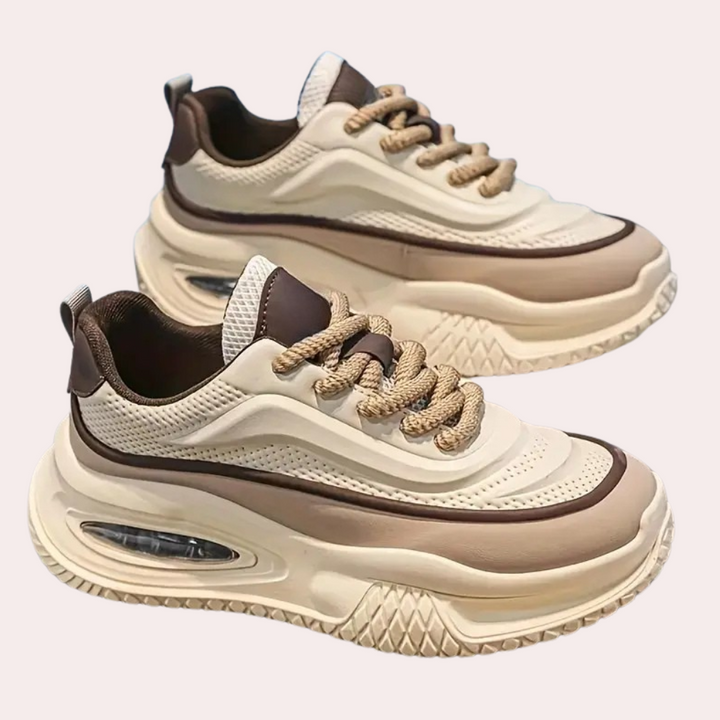 Herren Sneaker mit Luftpolstersohle für maximalen Komfort-Beige-39-Luzern Mode