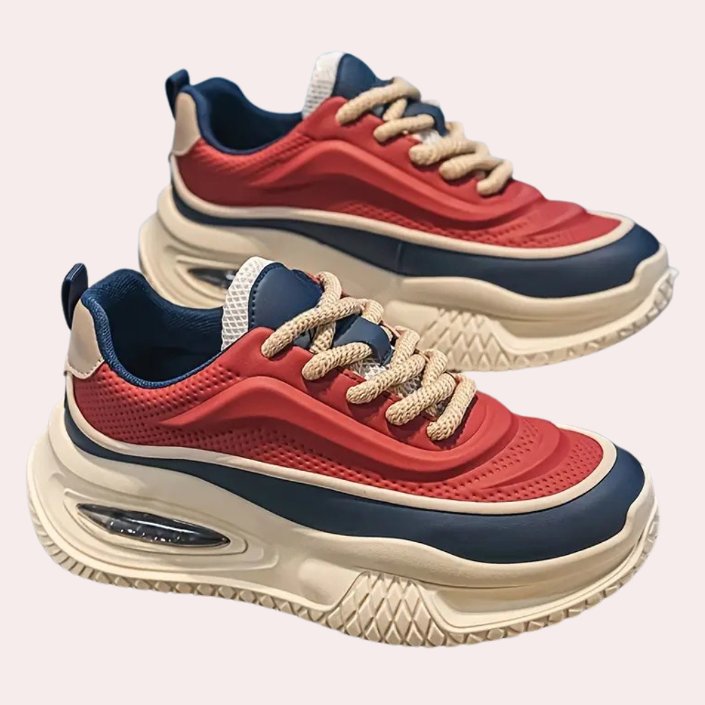 Herren Sneaker mit Luftpolstersohle für maximalen Komfort-Rot-39-Luzern Mode