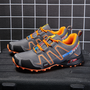 Herren Laufschuhe mit Klettverschluss für Outdoor-Sport-Orange-40-Luzern Mode