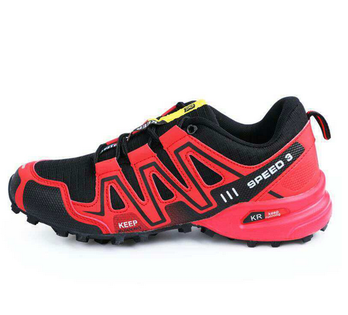 Herren Laufschuhe mit Klettverschluss für Outdoor-Sport-Rot-40-Luzern Mode