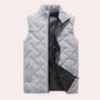 Herren Winterjacke mit Reißverschluss und Steppdesign-Grau-S-Luzern Mode