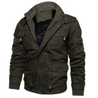 Herren Winterjacke | Locker fallend | Halb lang | Reißverschluss | Kapuze | Taschen-Luzern Mode