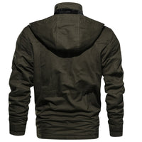 Herren Winterjacke | Locker fallend | Halb lang | Reißverschluss | Kapuze | Taschen-Luzern Mode