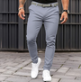 Herren Chinohose Slim Fit mit Stretch für Freizeit-Hellgrau-S-Luzern Mode