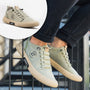 Herren Sneaker | Niedrig | Rutschfeste Sohle | Flexibel | Leicht | Schnürsenkel-Grün-39-Luzern Mode
