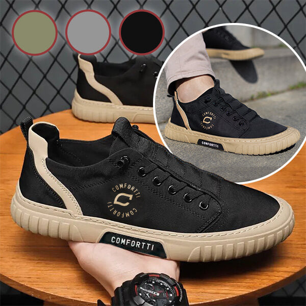 Herren Sneaker | Niedrig | Rutschfeste Sohle | Flexibel | Leicht | Schnürsenkel-Luzern Mode