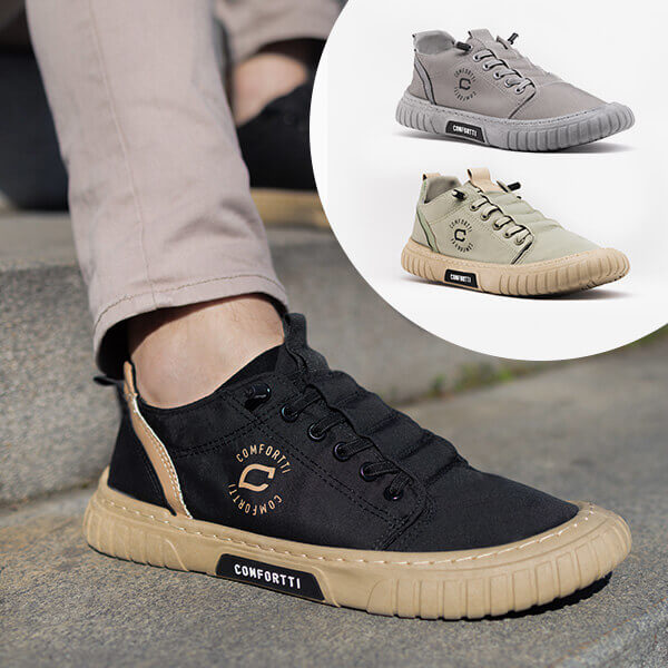 Herren Sneaker | Niedrig | Rutschfeste Sohle | Flexibel | Leicht | Schnürsenkel-Luzern Mode