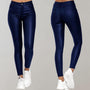 Elegante Damenhose mit hohem Bund und bequemem Sitz-Blau-S-Luzern Mode