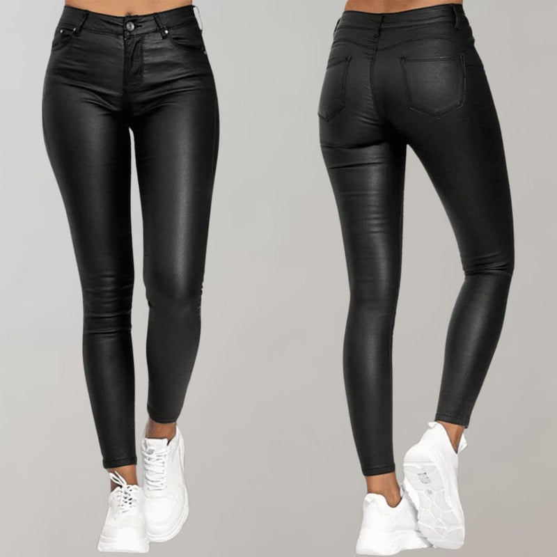 Elegante Damenhose mit hohem Bund und bequemem Sitz-Schwarz-S-Luzern Mode
