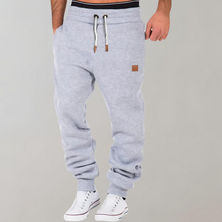 Herren Jogginghose mit Tasche - Bequeme Sporthose-Grau-S-Luzern Mode