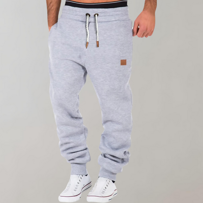 Herren Jogginghose mit Tasche - Bequeme Sporthose-Grau-S-Luzern Mode