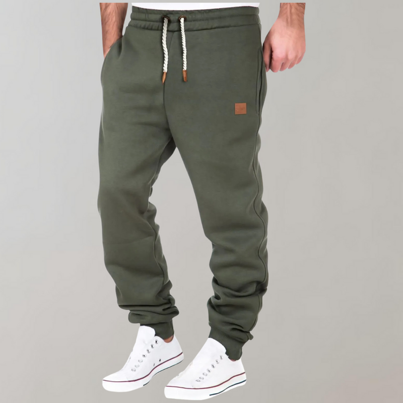 Herren Jogginghose mit Tasche - Bequeme Sporthose-Grün-S-Luzern Mode