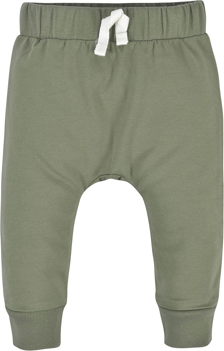 Unisex Baby T-Shirt und Hose Set - Weiche Baumwolle-Olivengrün-12-18 Monate-Luzern Mode