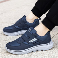 Bequeme Damen Sneaker mit Klettverschluss für Alltag-Blau-36-Luzern Mode