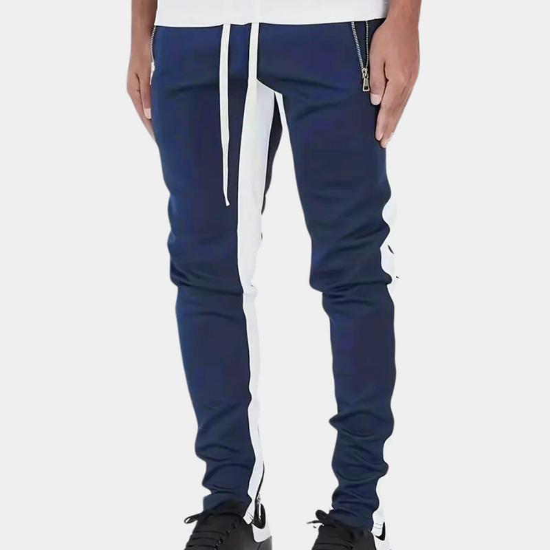 Herren Jogginghose | Streifen | Kordelzug | Slim Fit | Elastisch | Leicht-Luzern Mode