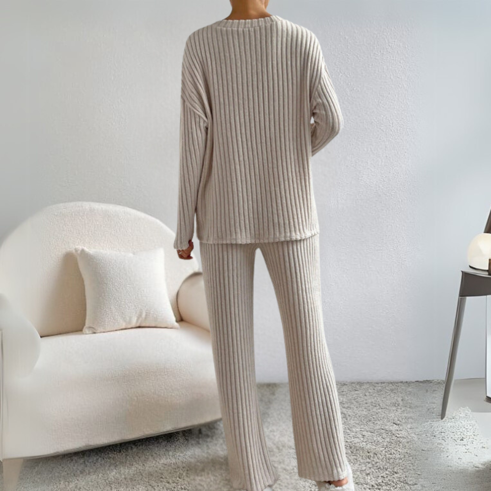 Damen Strickpullover Set - Bequemes Lounge Outfit-Luzern Mode