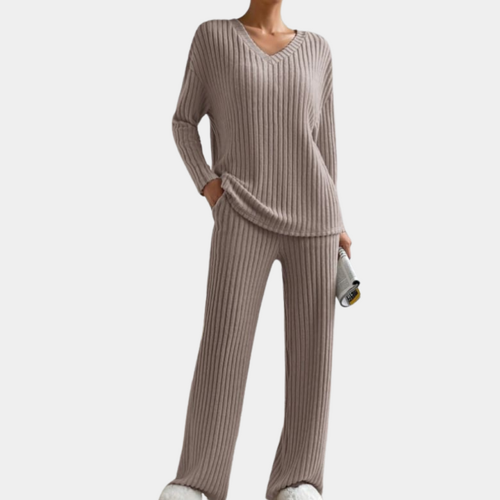 Damen Strickpullover Set - Bequemes Lounge Outfit-Luzern Mode