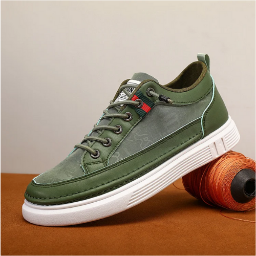 Herren Sneaker mit Komfortsohle für Alltag und Sport-39-Grün-Luzern Mode