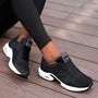 Damen Sneakers | Orthopädisch | Farbenfroh | Stilvoll | Bequem | Langlebig-Schwarz-35-Luzern Mode