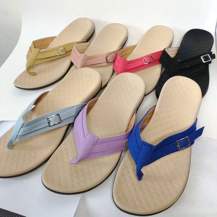 Orthopädische Zehensandalen Damen | Sommerkomfort | Anti-Rutsch | Fußfreundlich-Luzern Mode