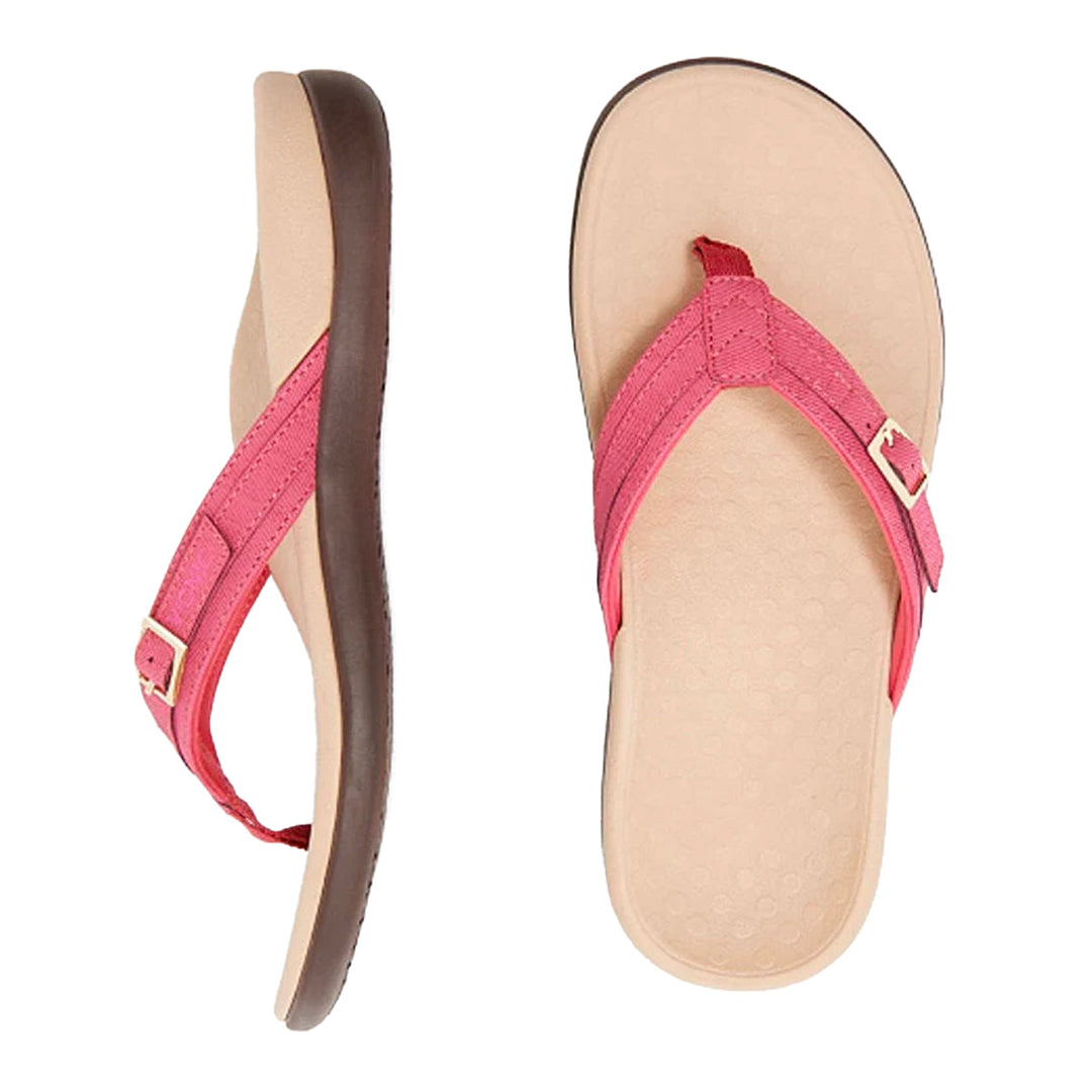 Orthopädische Zehensandalen Damen | Sommerkomfort | Anti-Rutsch | Fußfreundlich-Rosa-35-Luzern Mode