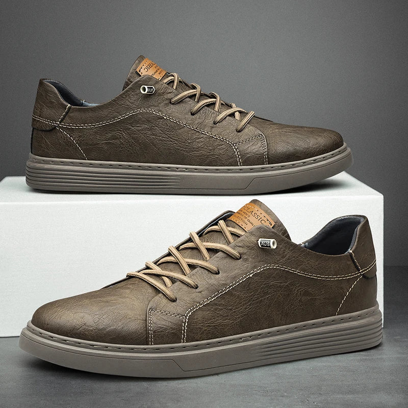 Herren Oxford Sneaker - Bequeme Atmungsaktive Schuhe-38-Braun-Luzern Mode
