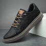 Herren Oxford Sneaker - Bequeme Atmungsaktive Schuhe-38-Schwarz-Luzern Mode
