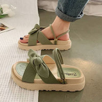 Damen Sandalen | Verstellbare Riemen | Leicht | Robust | Offen -Grün-35-Luzern Mode