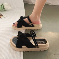 Damen Sandalen | Verstellbare Riemen | Leicht | Robust | Offen -Schwarz-35-Luzern Mode