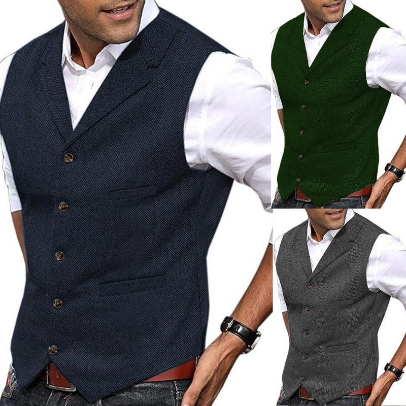 Herren Anzugweste Slim Fit Business Freizeitmode-Luzern Mode