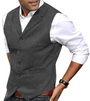 Herren Anzugweste Slim Fit Business Freizeitmode-Grau-S-Luzern Mode