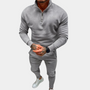 Herren Jogginganzug mit Reißverschluss - Sportlicher Look-Grau-S-Luzern Mode