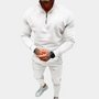 Herren Jogginganzug mit Reißverschluss - Sportlicher Look-Weiß-S-Luzern Mode