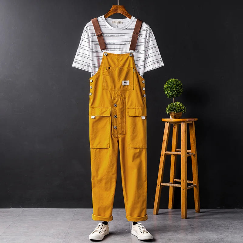 Unisex Latzhose für Arbeit und Freizeit - Bequem & Robust-Gelb-S-Luzern Mode