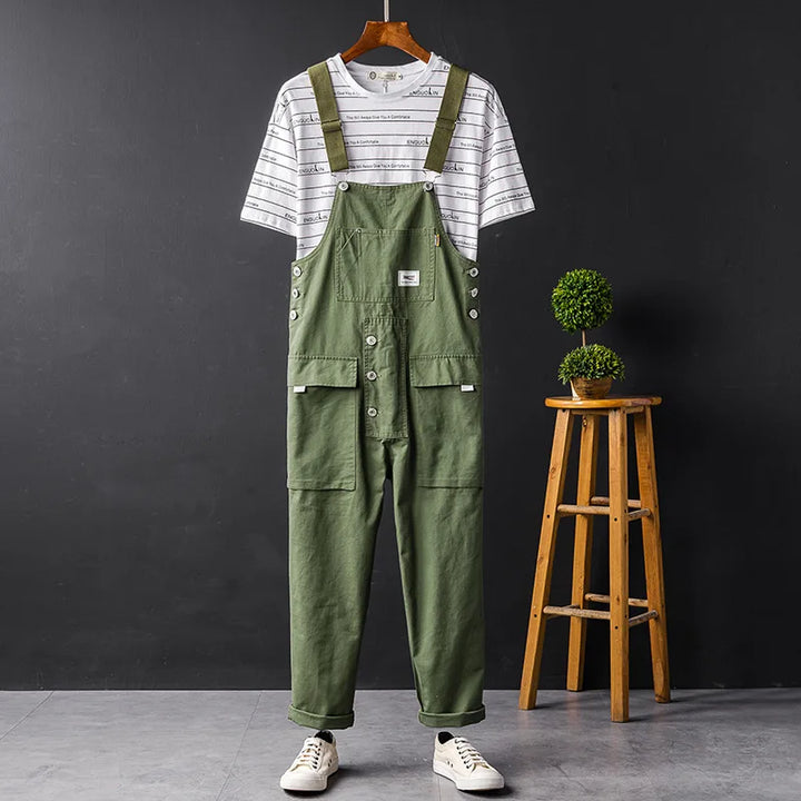 Unisex Latzhose für Arbeit und Freizeit - Bequem & Robust-Grün-S-Luzern Mode