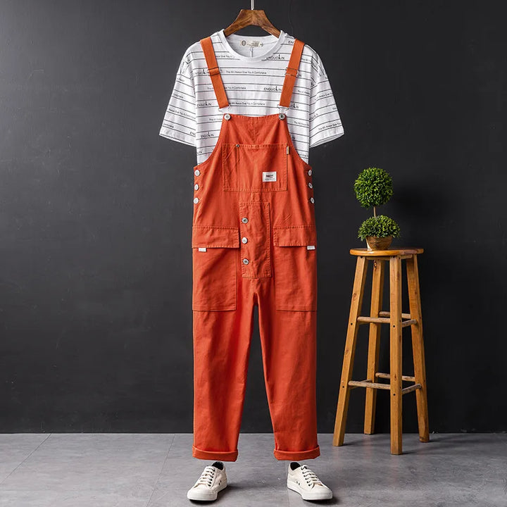 Unisex Latzhose für Arbeit und Freizeit - Bequem & Robust-Orange-S-Luzern Mode