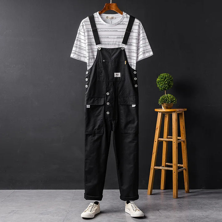 Unisex Latzhose für Arbeit und Freizeit - Bequem & Robust-Schwarz-S-Luzern Mode