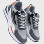 Herren Sneaker mit Mesh-Einsätzen und Komfortsohle-Grau PU-39-Luzern Mode