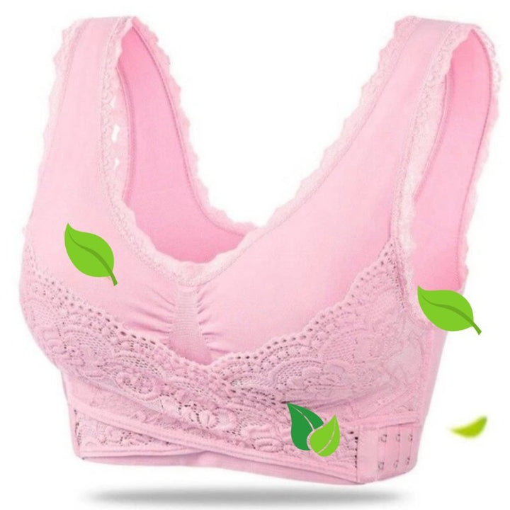 Bügelloser BH | Push-Up | Stilvoll | Bequem | Nahtlos | Einfarbig | Atmungsaktiv-Hellrosa-S-Luzern Mode