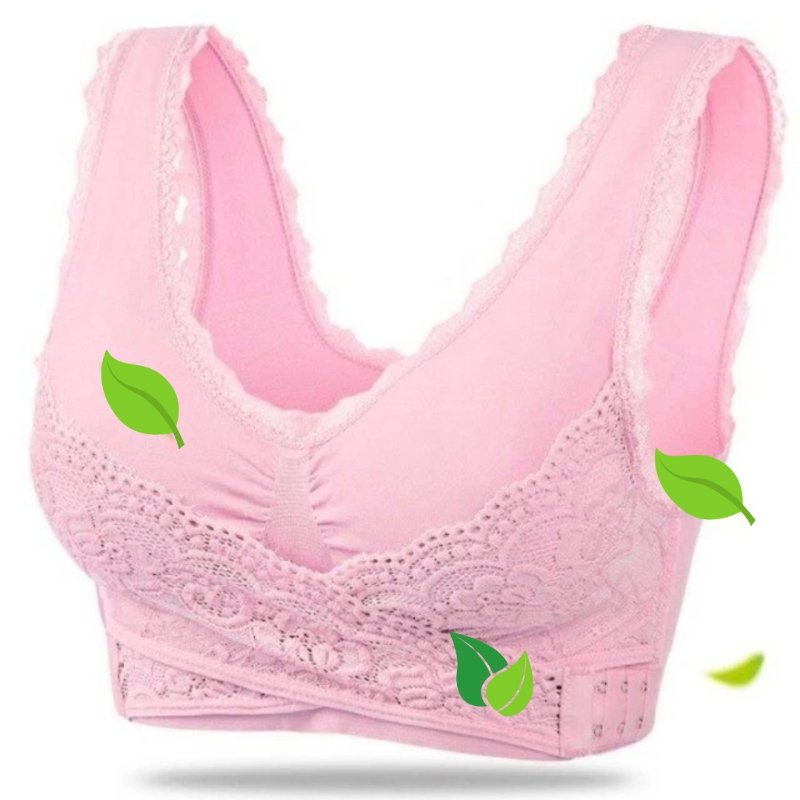 Bügelloser BH | Push-Up | Stilvoll | Bequem | Nahtlos | Einfarbig | Atmungsaktiv-Hellrosa-S-Luzern Mode
