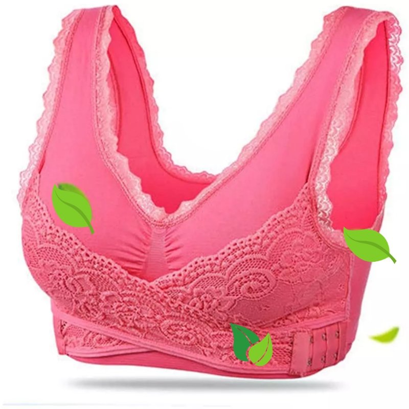 Bügelloser BH | Push-Up | Stilvoll | Bequem | Nahtlos | Einfarbig | Atmungsaktiv-Rosa-S-Luzern Mode
