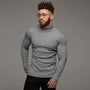 Herren Rollkragenpullover Slim Fit Strickmode Winter-Grau-M-Luzern Mode