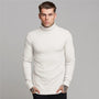Herren Rollkragenpullover Slim Fit Strickmode Winter-Weiß-M-Luzern Mode