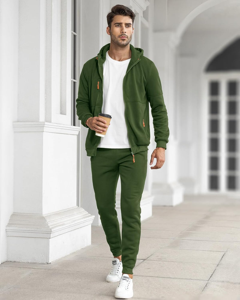Herren Jogginganzug Kapuzenpullover und Jogginghose Set-Luzern Mode