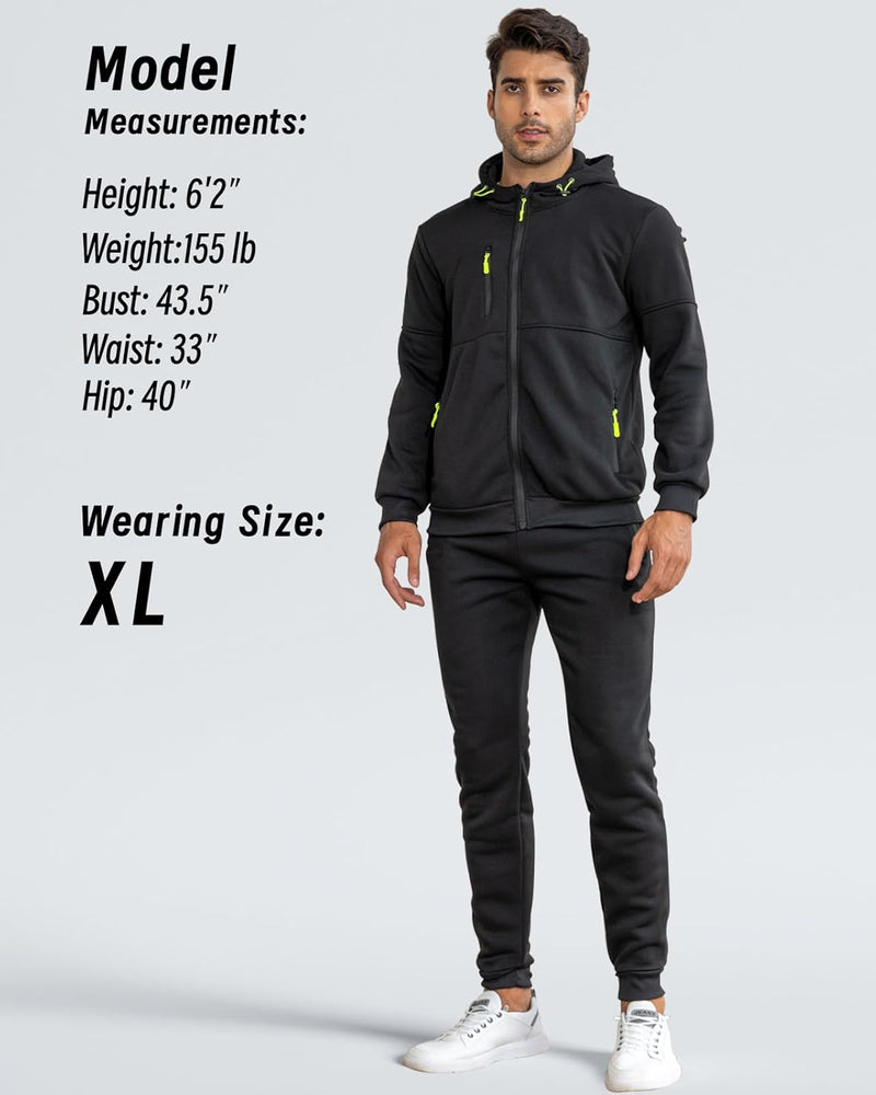 Herren Jogginganzug Kapuzenpullover und Jogginghose Set-Luzern Mode