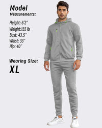 Herren Jogginganzug Kapuzenpullover und Jogginghose Set-Luzern Mode