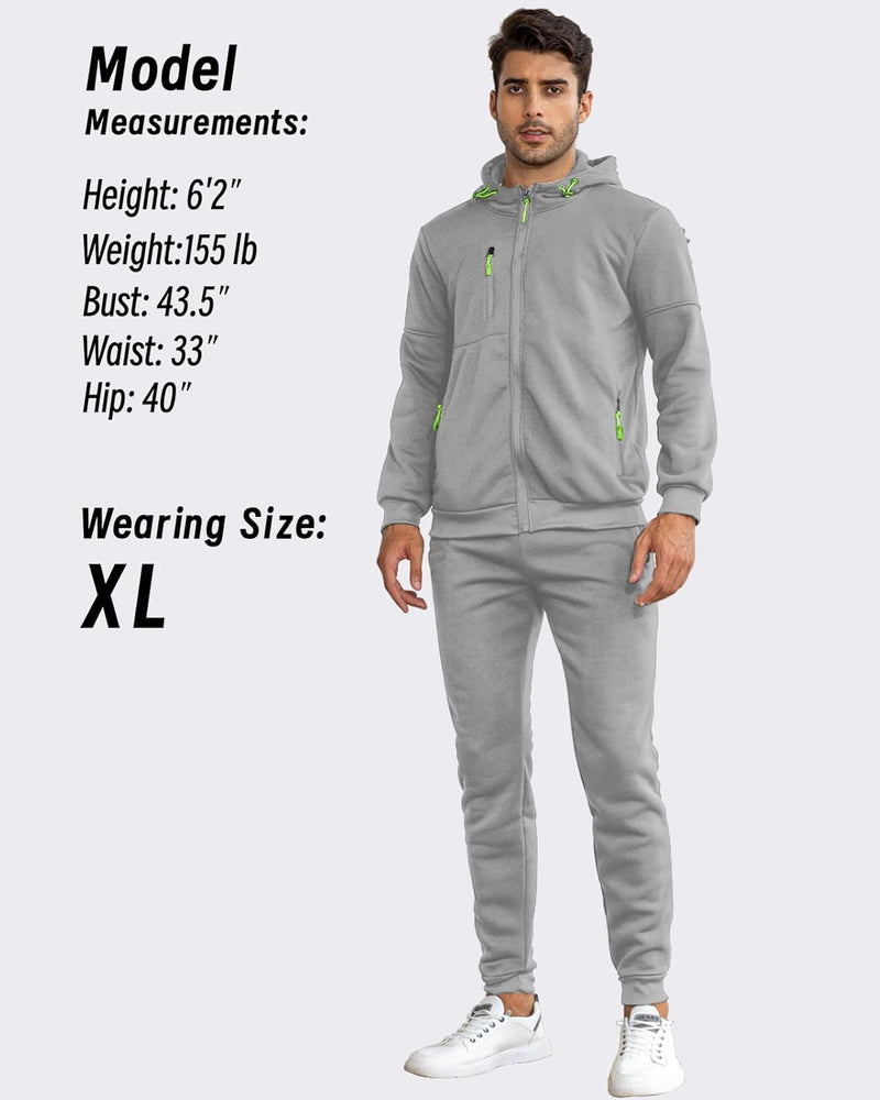 Herren Jogginganzug Kapuzenpullover und Jogginghose Set-Luzern Mode